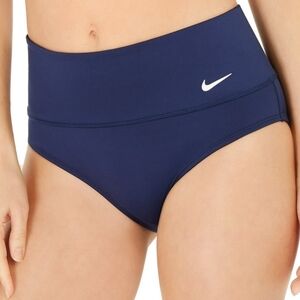 Nike Dark Blue High-Waisted Swim Bottom